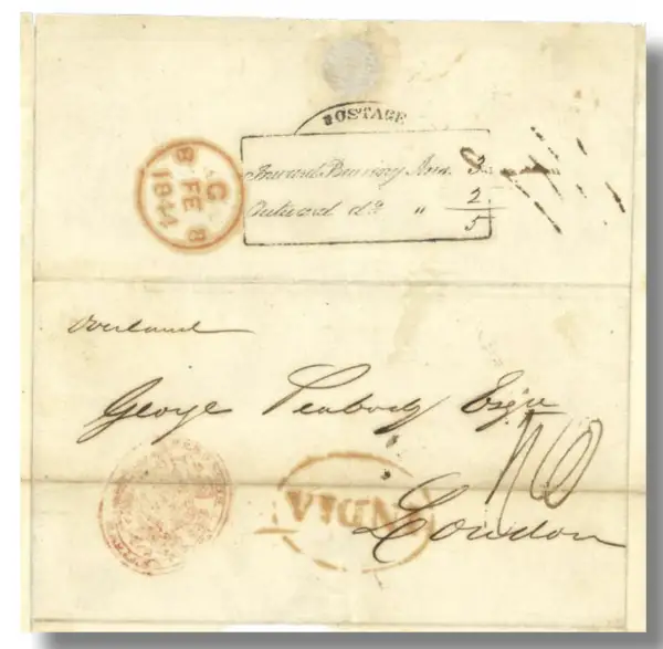 Bombay SR5 pre-1854 cover, Ava Auctions lot 1022