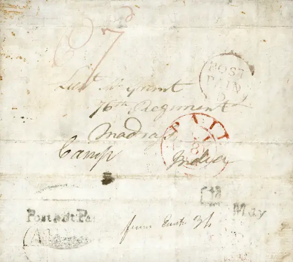 Madras HG 3 pre-1854 cover, Cavendish Philatelic Auctions Ltd lot 202