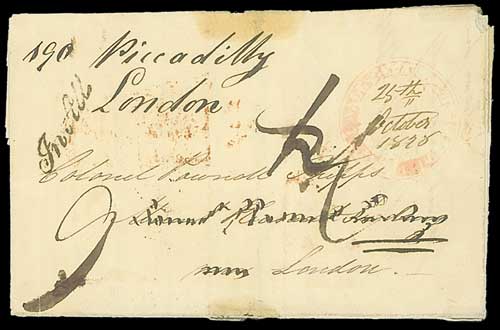 Penang FP 3 pre-1854 cover, Spink lot 792