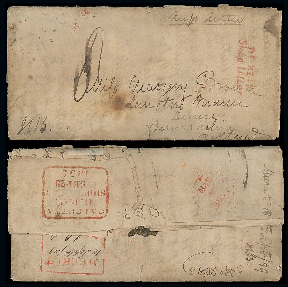 Pre-stamp cover of India — Calcutta SD11, COV-4921, 1839
