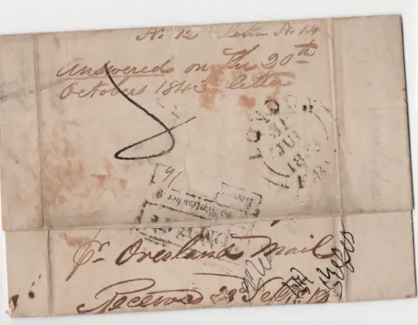 Bombay HG 22 pre-1854 cover