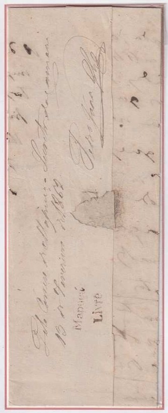 Pre-stamp cover of India — Mapuca FP 4, COV-3215, 13 February 1862