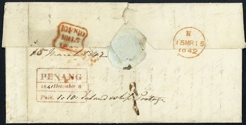Penang FP 5 pre-1854 cover, Spink lot 774