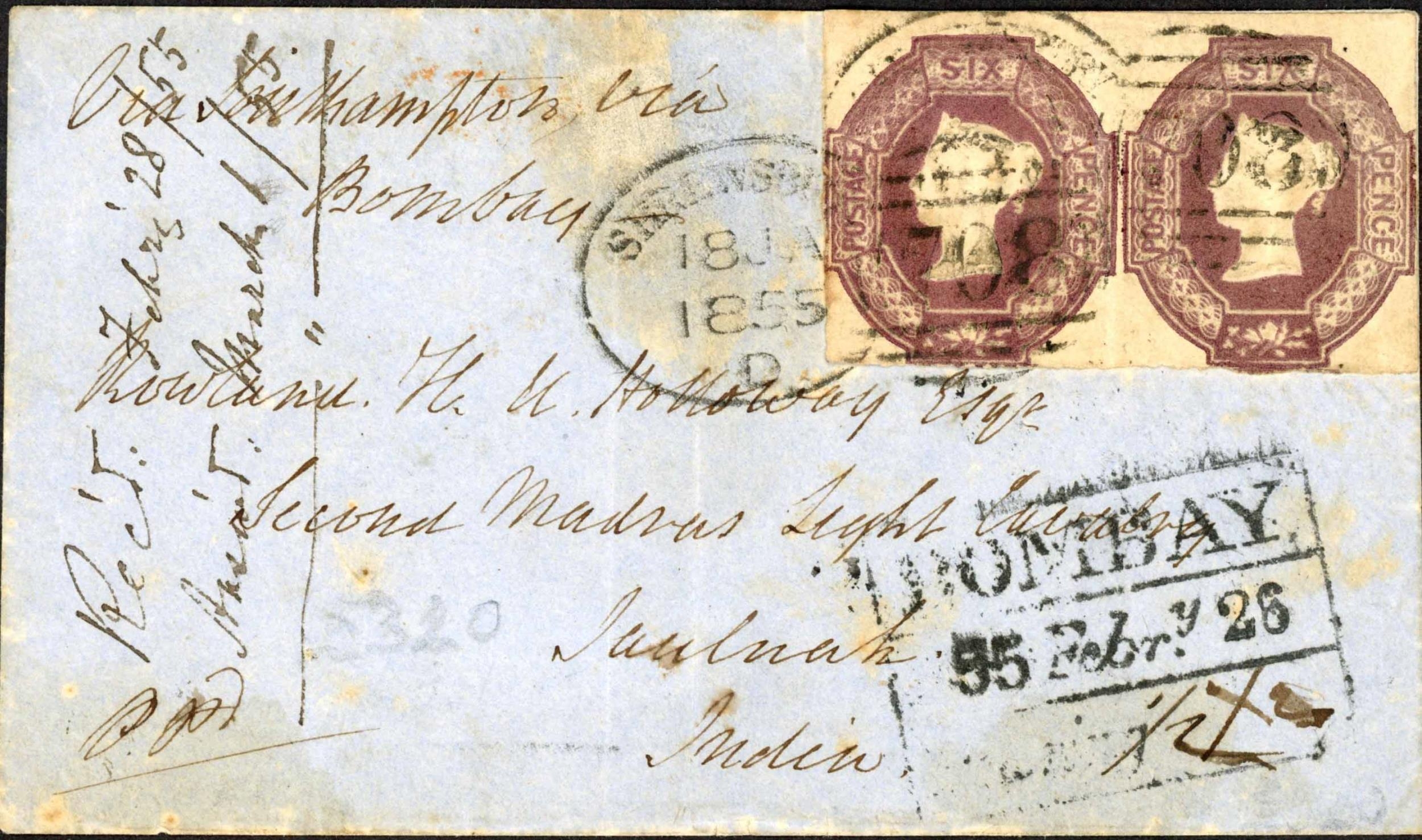 Bombay HG 21 pre-1854 cover, Cavendish Philatelic Auctions Ltd