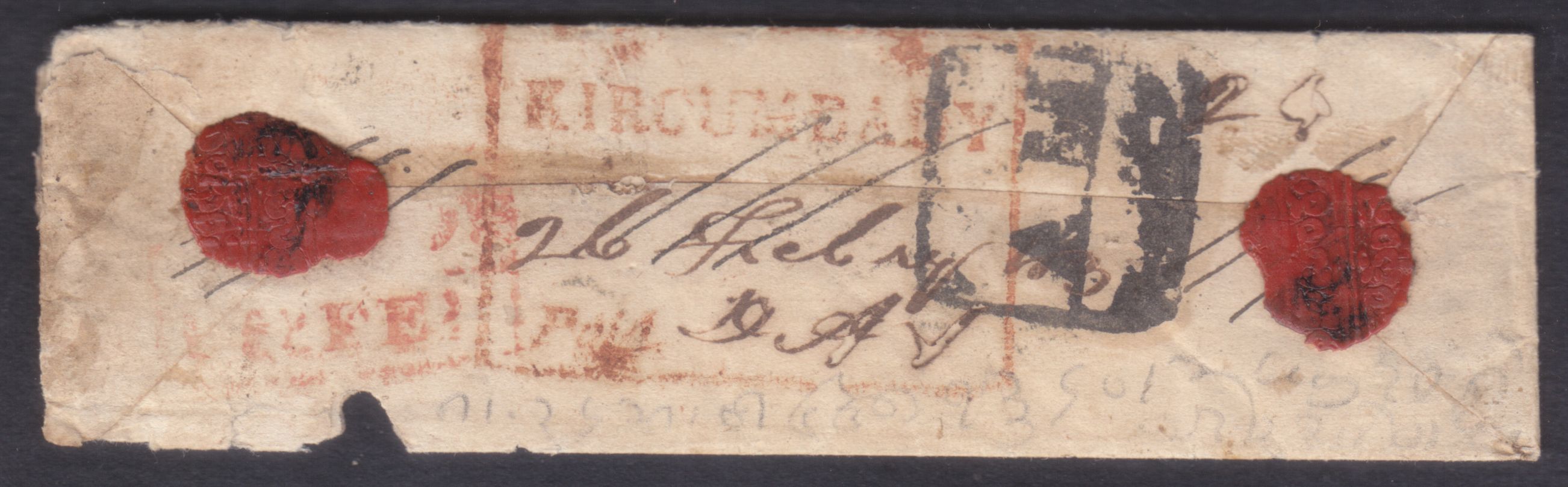 Kircumbady HG 1 pre-1854 cover, Sephils