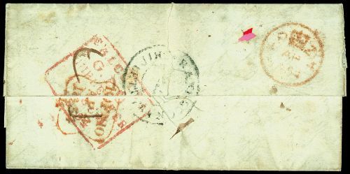 Rangoon FP 2 pre-1854 cover, Spink lot 2
