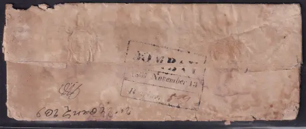 Bombay HG 21 pre-1854 cover, collectorbazar