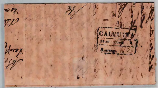 Pre-stamp cover of India — Calcutta HG 22, COV-4579, 9 June 1839