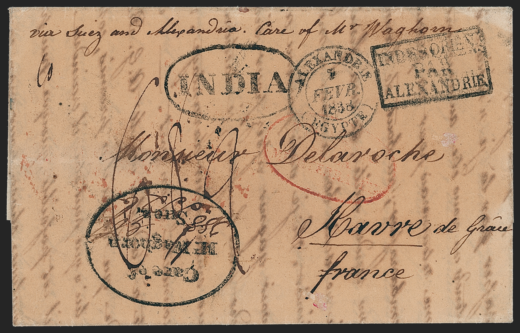 Pre-stamp cover of India — COV-5234, 22 December 1837