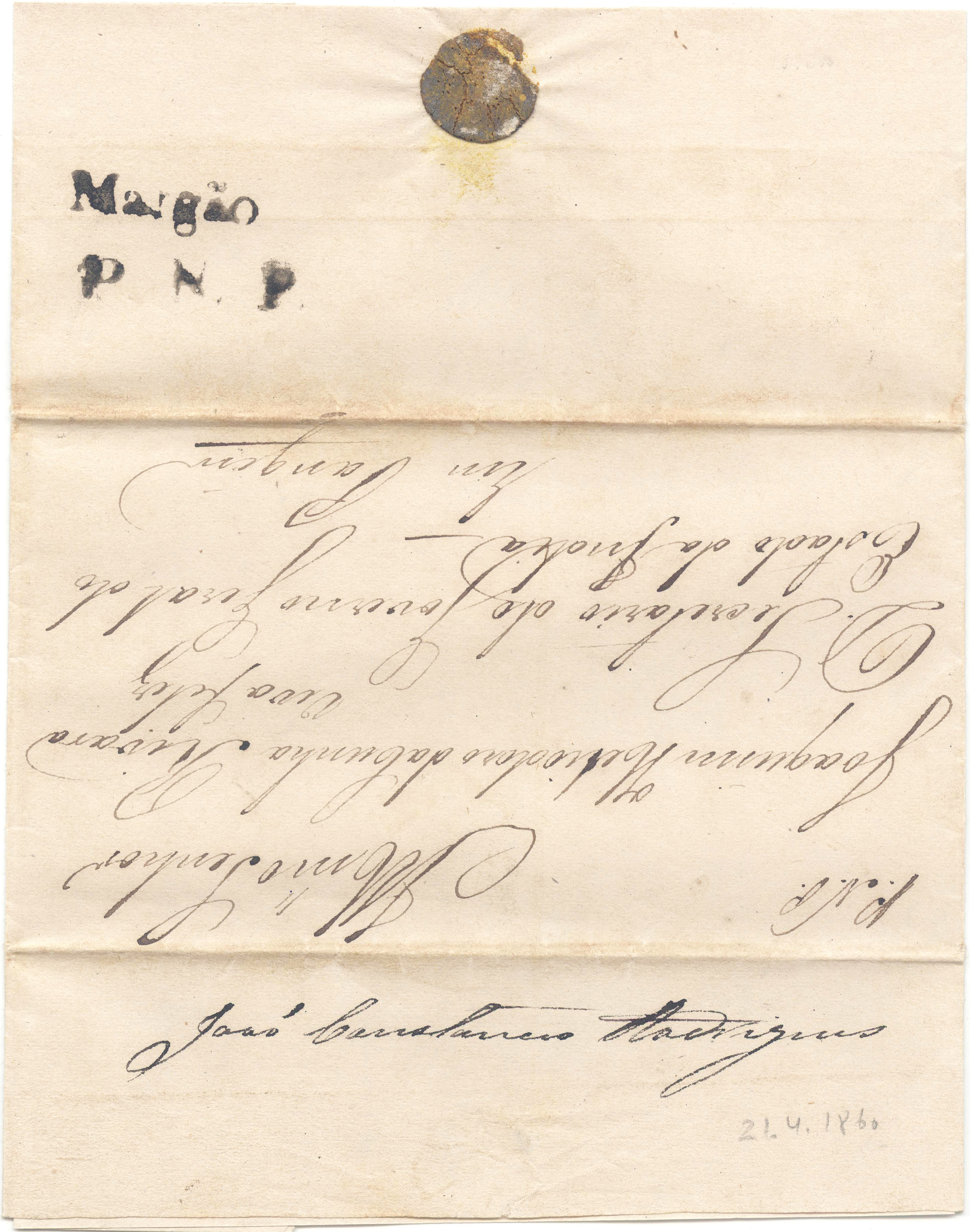 Margao FP 2 pre-1854 cover