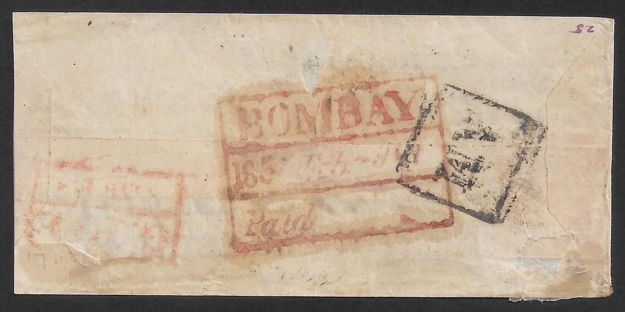 Bombay HG 18 pre-1854 cover, Sephils lot 0061