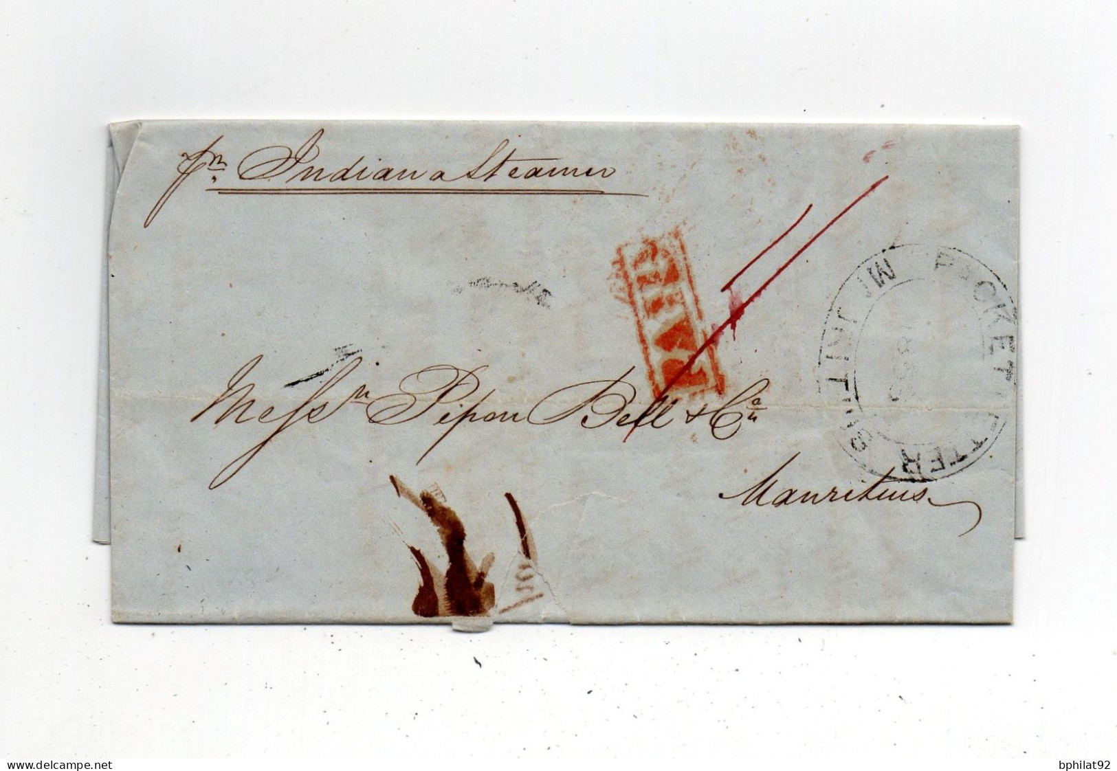 Pre-stamp cover of India — Calcutta SD24, COV-4803, 1852