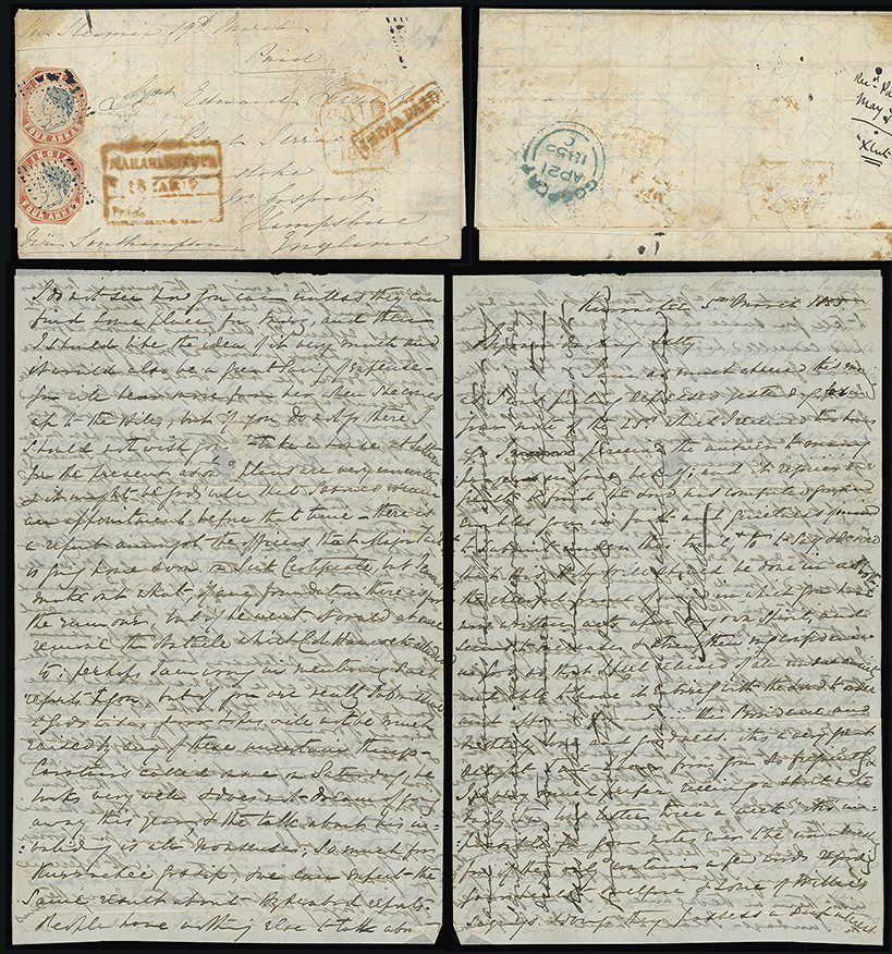 Pre-stamp cover of India — Mahableshwar HG 2B, COV-5390, 1855