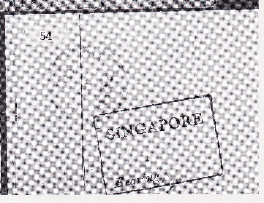 Singapore FP 5 pre-1854 cover, London and Brighton Stamp Auctions lot 54