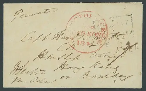 Bombay SR3 pre-1854 cover, Spink lot 451