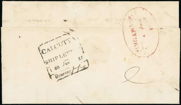 Singapore FP 7 pre-1854 cover, Spink lot 18