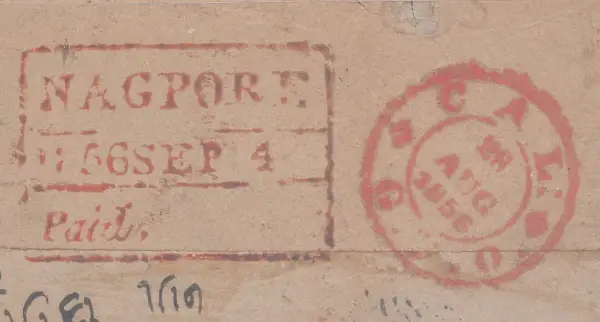 Nagpore HG 3 pre-1854 cover