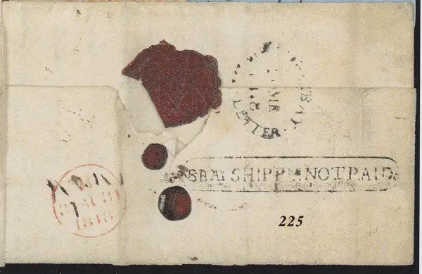 Bombay SD1 pre-1854 cover, Spink lot 225