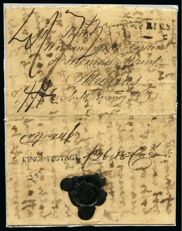 Madras SR1 pre-1854 cover, David Feldman lot 31519