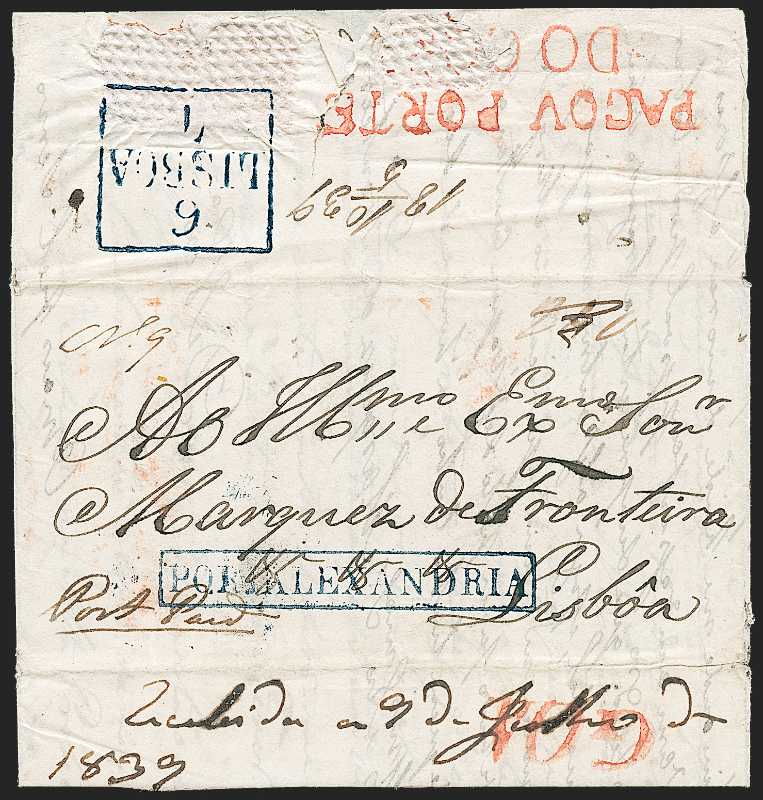 Goa FP 8 pre-1854 cover, Robert A. Siegel Auction Galleries lot 281