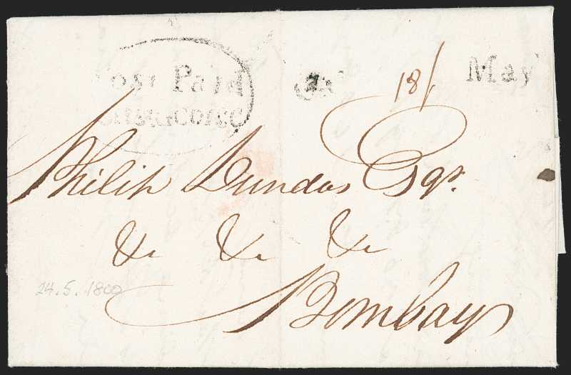 Madras HG 4 pre-1854 cover, Robert A. Siegel Auction Galleries lot 3029