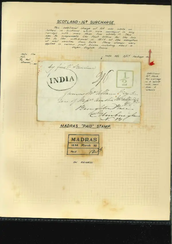 Bombay SD7 pre-1854 cover