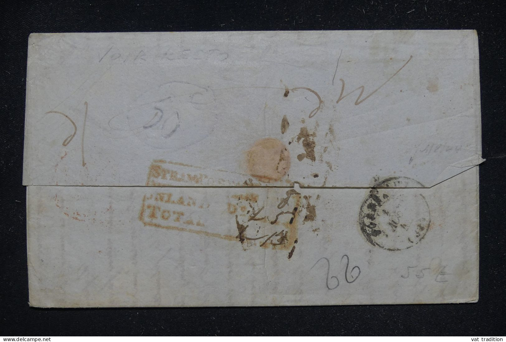Pre-stamp cover of India — Calcutta SD13, COV-4817, 1844