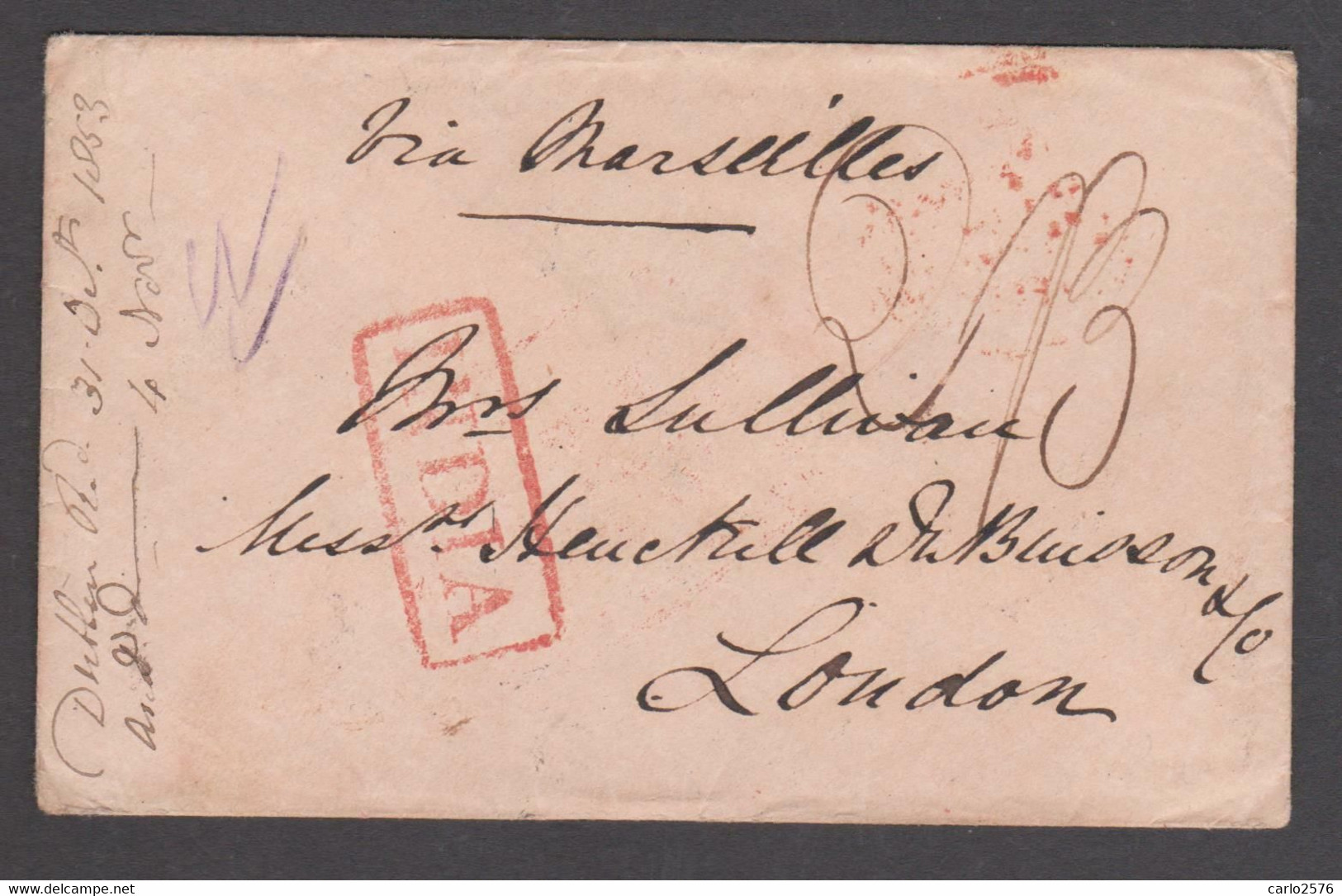 Calcutta SR50 pre-1854 cover, Delcampe lot 1272845860
