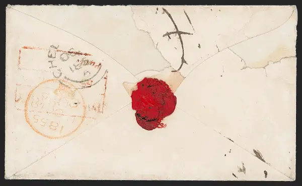 Pre-stamp cover of India — Pondicherry HG 12, COV-4717, 1855