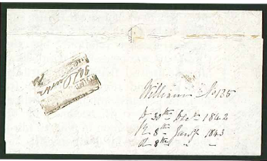 Pre-stamp cover of India — Afghanistan FP 3, COV-5458, 30 December 1842
