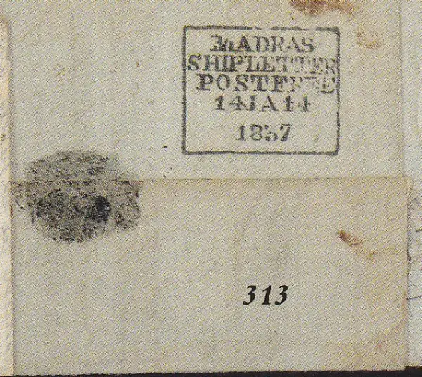 Madras SD17 pre-1854 cover, Spink lot 313