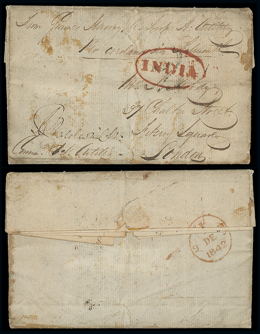 Bombay SD7 pre-1854 cover, Grosvenor Philatelic Auctions lot 1074