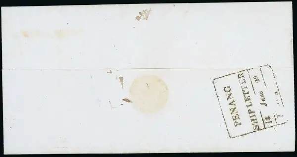 Penang FP 12 pre-1854 cover, Spink lot 23