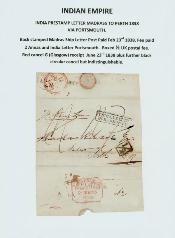 Madras SD16 pre-1854 cover, StampBay lot 21