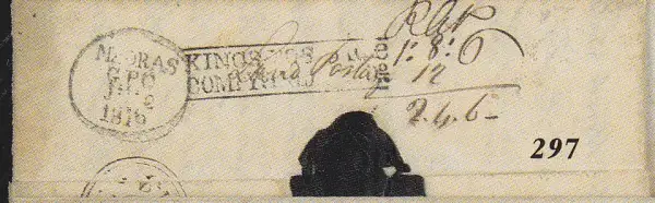 Madras SR2 pre-1854 cover, Spink lot 297
