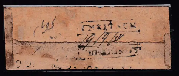 Pre-stamp cover of India — Umritsur HG 2, COV-4551, 19 September 1848