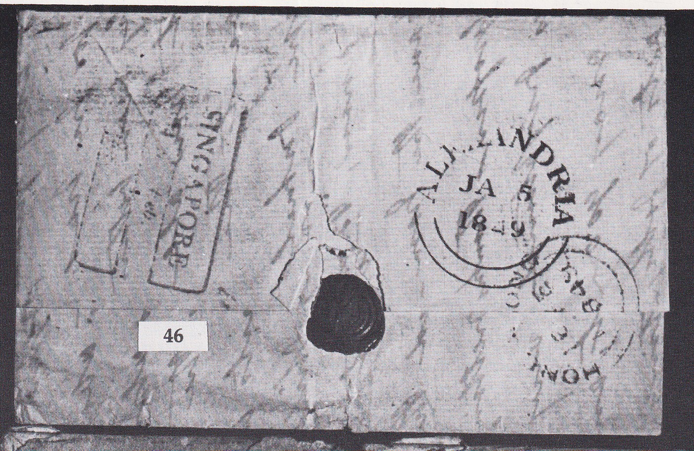 Singapore FP 4 pre-1854 cover, London and Brighton Stamp Auctions lot 46