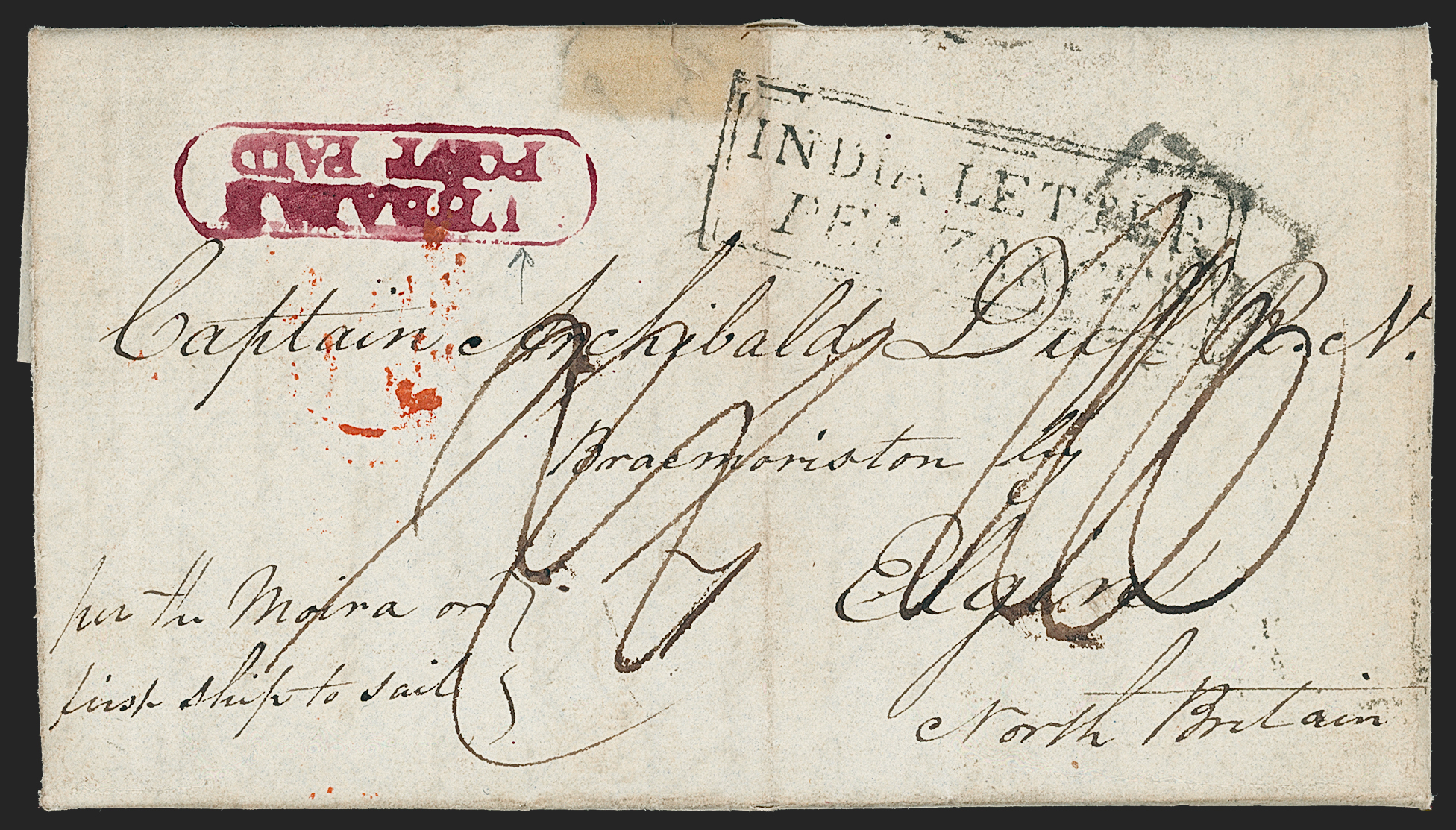 Pre-stamp cover of India — Cuddapah HG 3, COV-5284, 14 February 1824