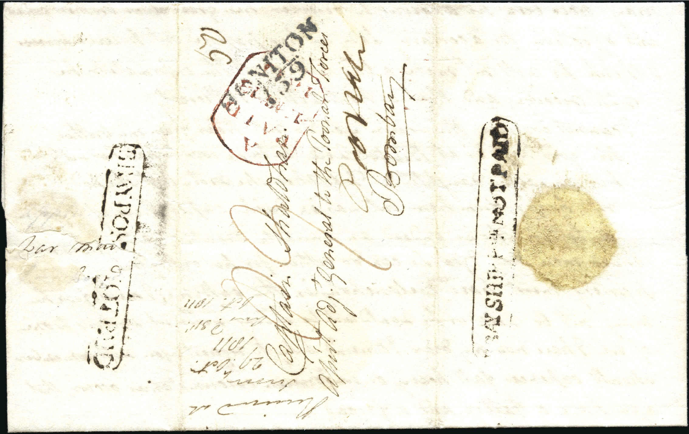 Pre-stamp cover of India — Bombay HG 5, COV-4969, 1811