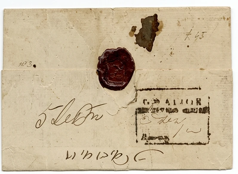 Pre-stamp cover of India — Gwalior HG 8, COV-4669, 1848