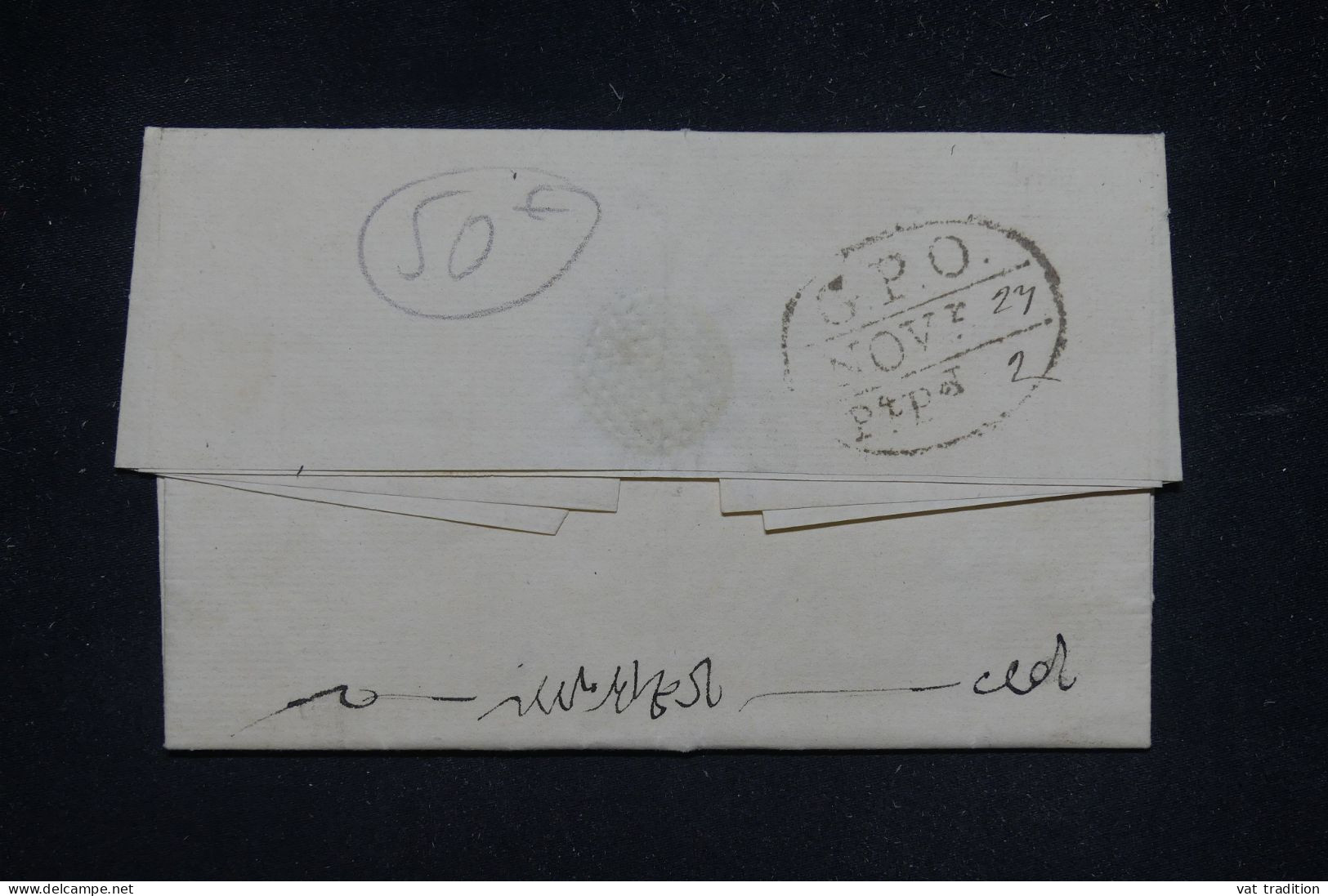 Calcutta HG 15 pre-1854 cover, Delcampe