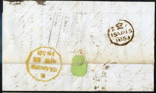 Singapore FP 4 pre-1854 cover, Spink lot 522