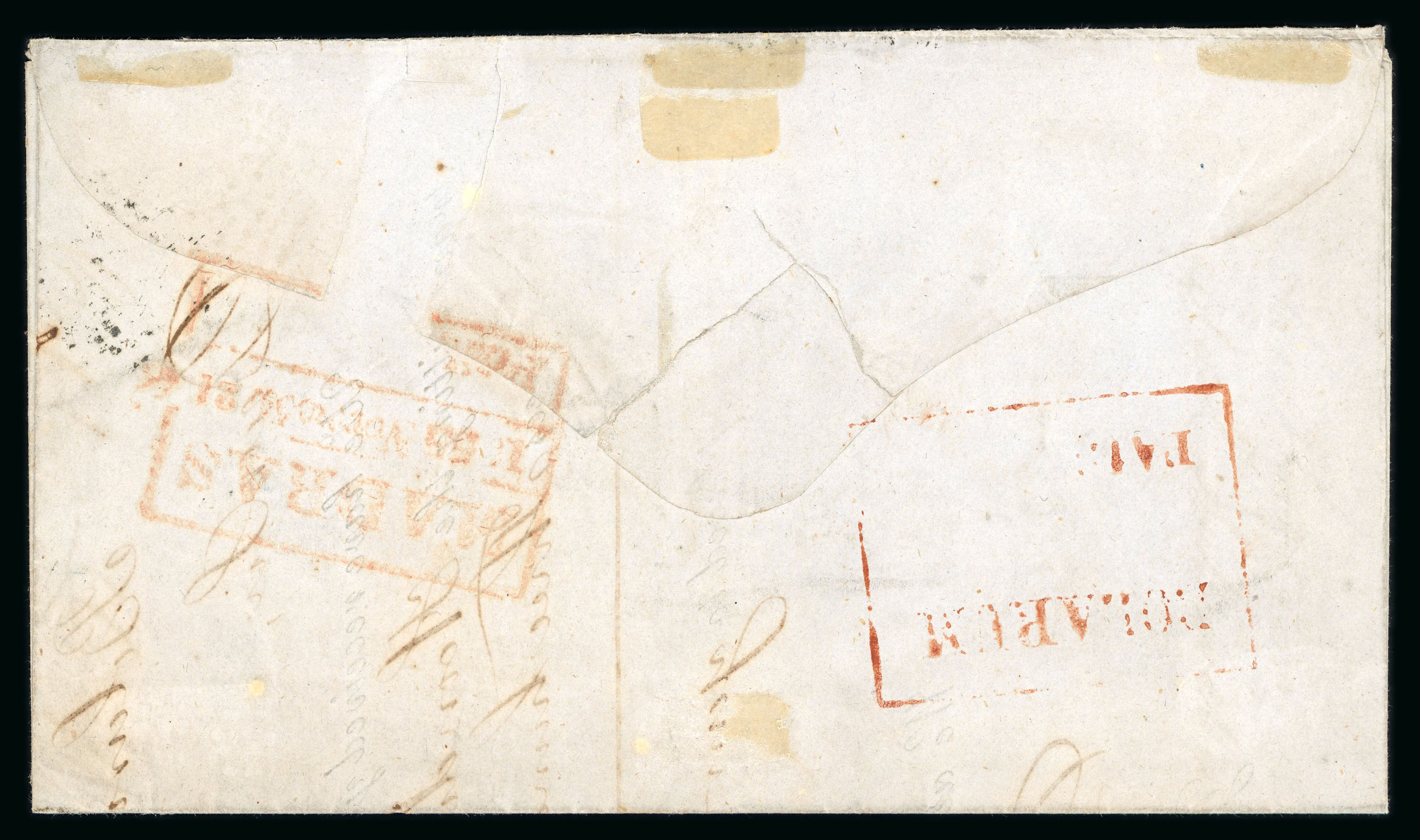 Pre-stamp cover of India — Bolaram HG 1, COV-4927, 1854