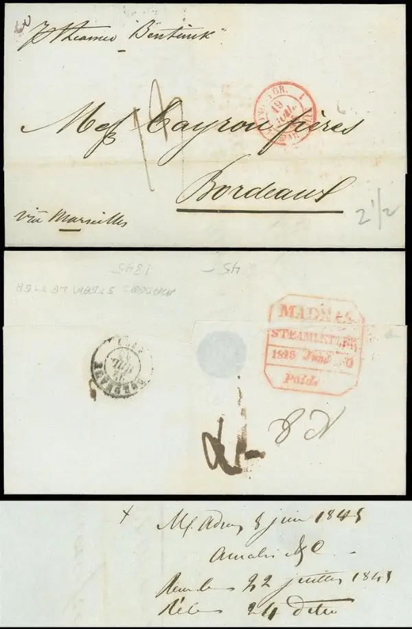 Madras SD19 pre-1854 cover