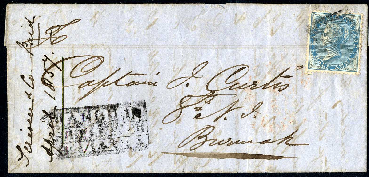 Rangoon FP 1 pre-1854 cover, Spink lot 77