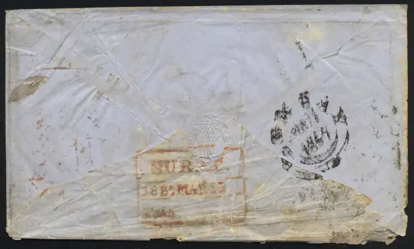 Pre-stamp cover of India — Surat HG 3, COV-5033, 1857