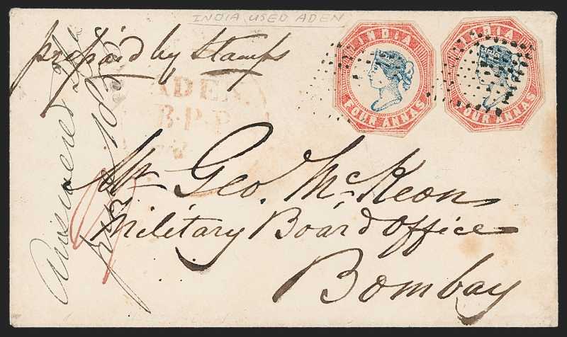 Aden FP 2 pre-1854 cover, Robert A. Siegel Auction Galleries