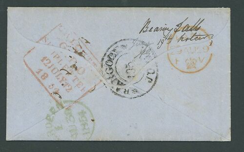 Rangoon FP 3 pre-1854 cover, Spink lot 3064