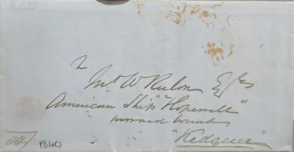 Pre-stamp cover of India — Kedgeree HG 5, COV-4758, 29 December 1840