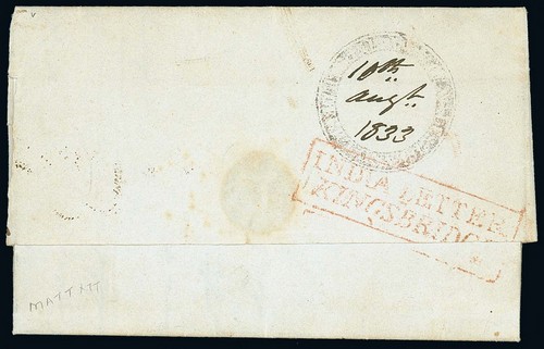 Penang FP 3 pre-1854 cover, Spink lot 770
